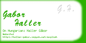 gabor haller business card
