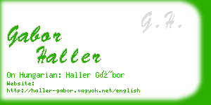 gabor haller business card